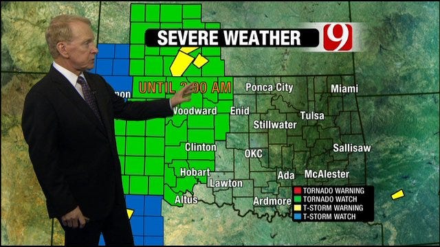 Tornado Watch Issued For Counties In Western Oklahoma