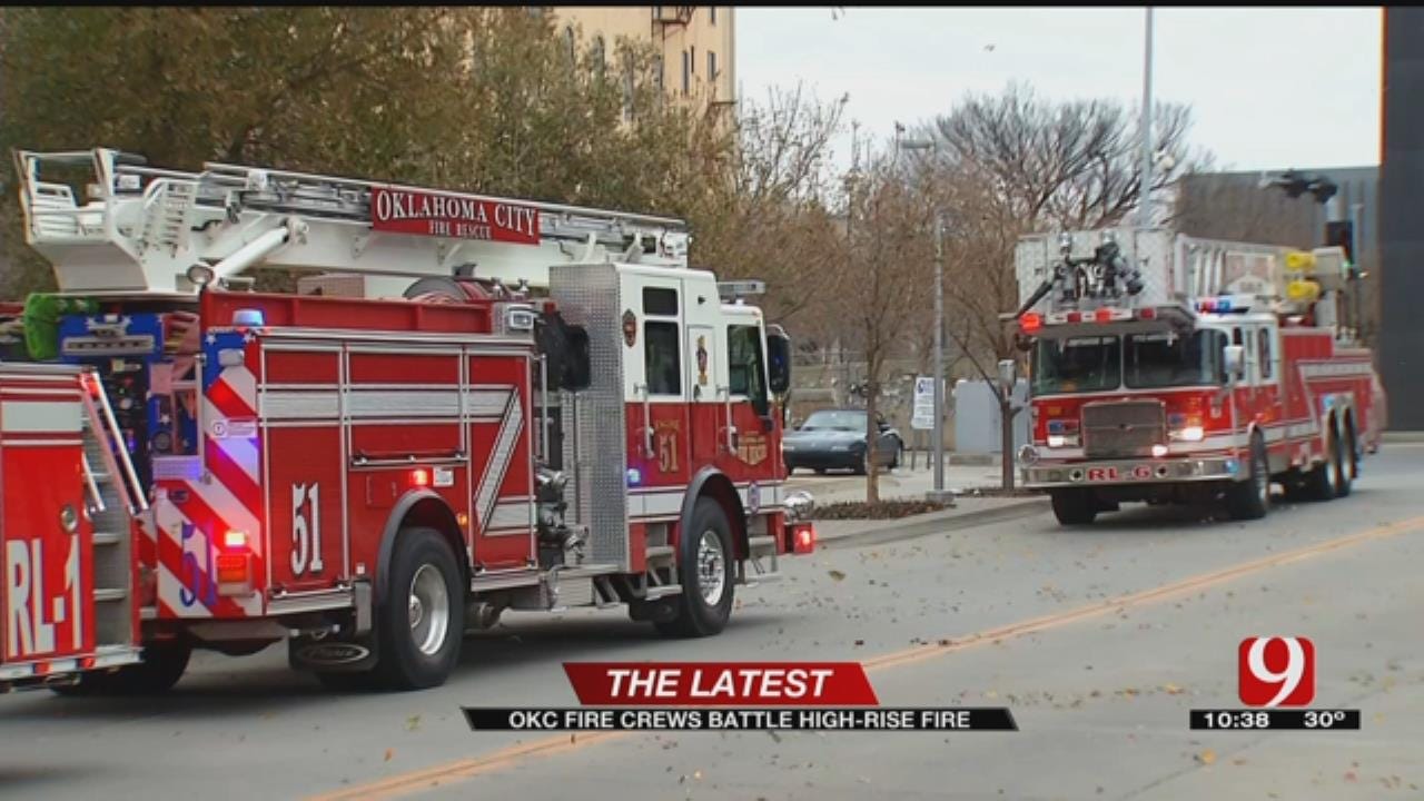 OKC Firefighters Respond To Fire At High-Rise Apartment Building