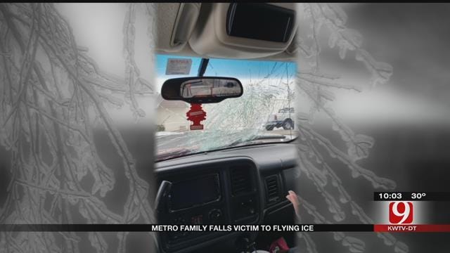 Metro Family Falls Victim To Flying Ice