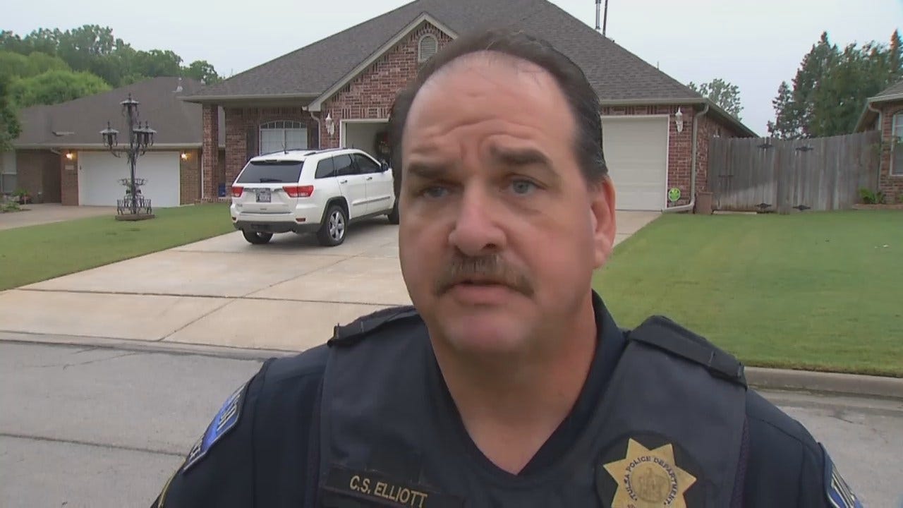 WEB EXTRA: Tulsa Police Officer Chris Elliott Talks About Burglar Arrest