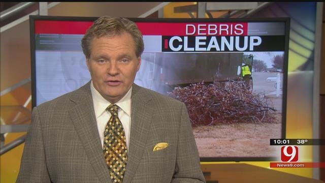 Crews Still Busy Cleaning Up Ice Storm Debris In OKC