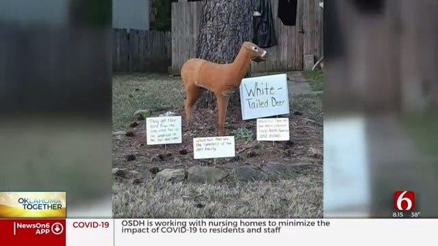 Tulsa Neighborhood 'Zoo' Gets Kids Outside To Learn While Physical Distancing