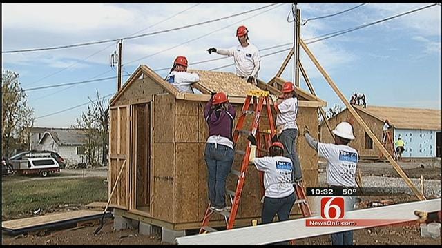 Oklahoma Volunteers Help Build New Homes For Joplin Tornado Victims
