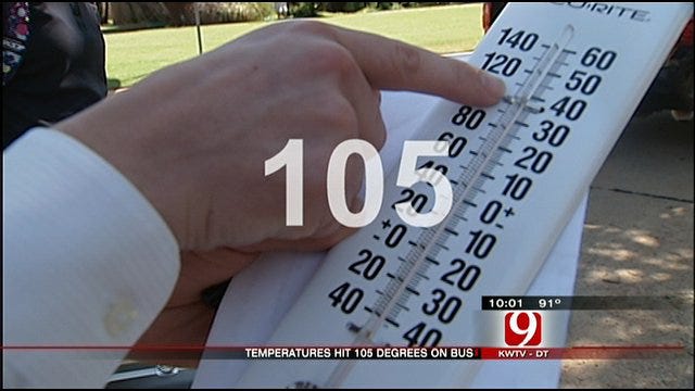 News 9 Tests Temperature on OKC School Bus