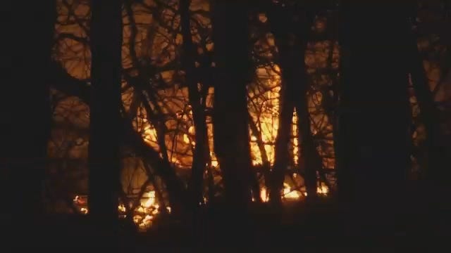 WEB EXTRA: Wild Fire Burns In Osage County