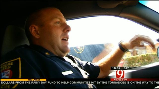 News 9 Rides Along With Moore Police Looking For Looters