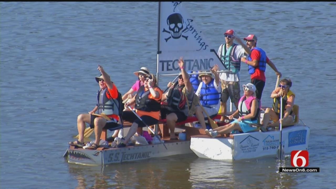 Tulsans Ready To Race Down Full River For Great Raft Race