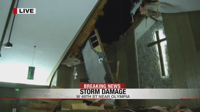 West Tulsa Church Damaged By Storm