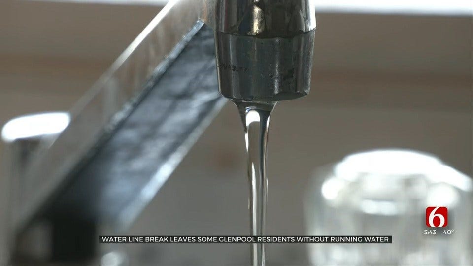 Water Line Break Leaves Some Glenpool Residents Without Running Water