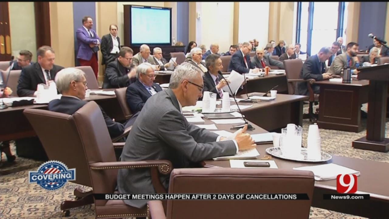 State Lawmakers Hold Budget Meetings After 2 Days Of Cancellations