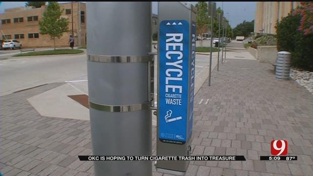 New Cigarette Recycling Bins Going In Downtown OKC