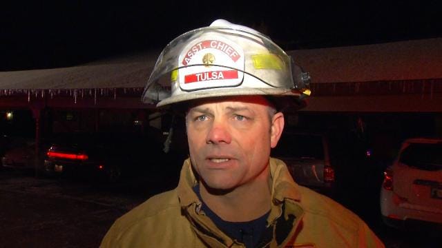 WEB EXTRA: Tulsa Fire Assistant Chief Stacy Belk Talks About Condo Fire
