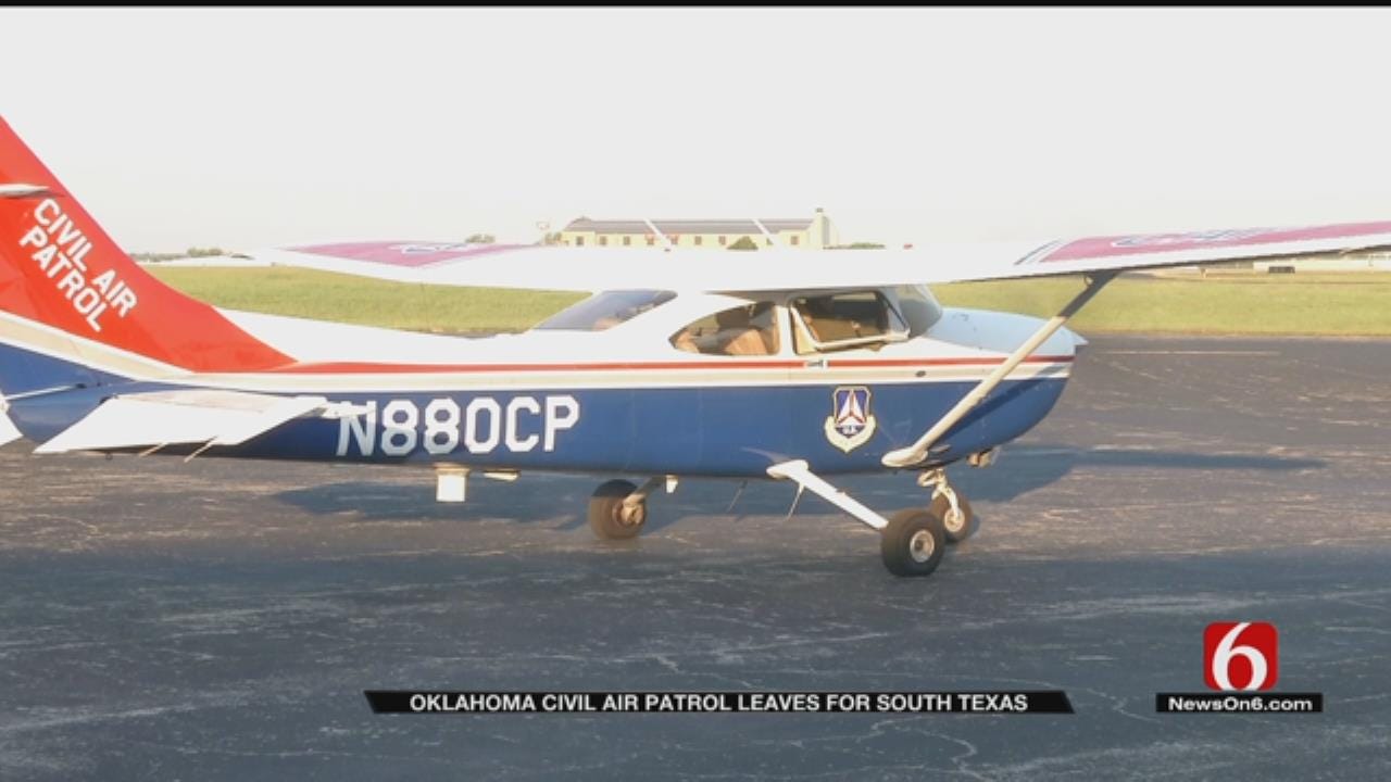 Oklahoma Civil Air Patrol Leaves For Texas