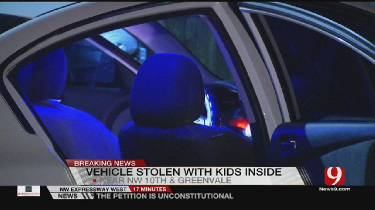 Vehicle Stolen With Kids Inside Near NW OKC