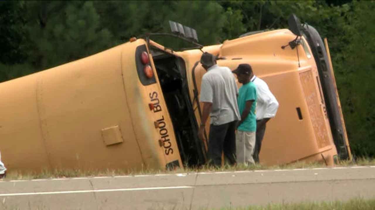 School Bus Driver Killed, 7 Students Injured In Crash Off Mississippi