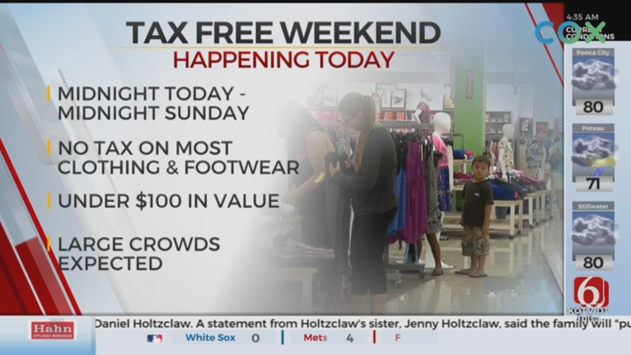 TaxFree Weekend Starts Friday For Oklahoma