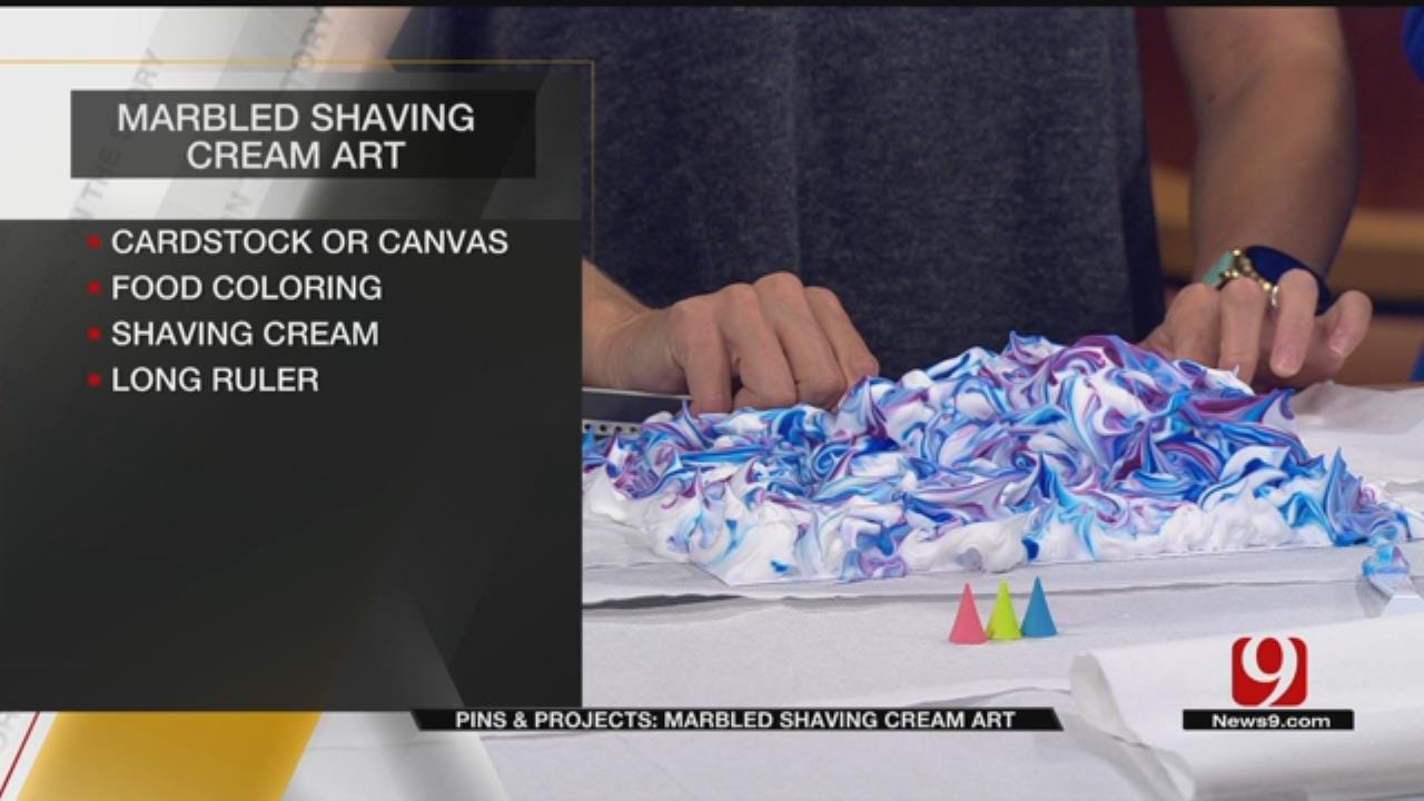 Pins & Projects: Marbled Shaving Cream Art