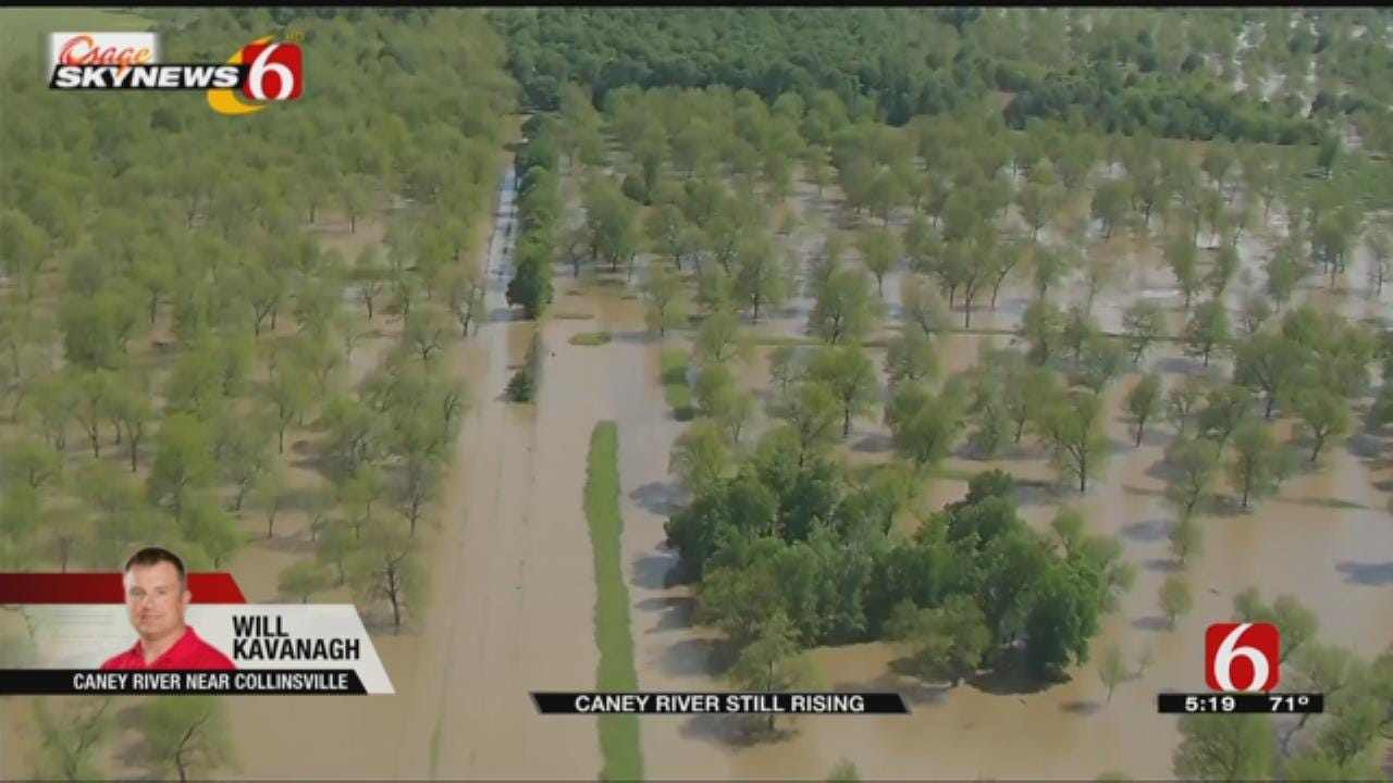 Caney River Continues To Rise