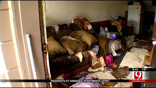 Residents At Damaged NW OKC Apartment Upset After Roof Collapse