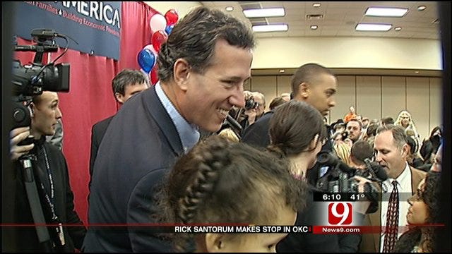 Santorum Campaign Makes Swing Through Oklahoma