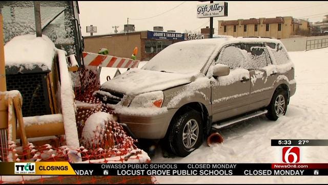 Snow Causes Headache For Tulsa Drivers