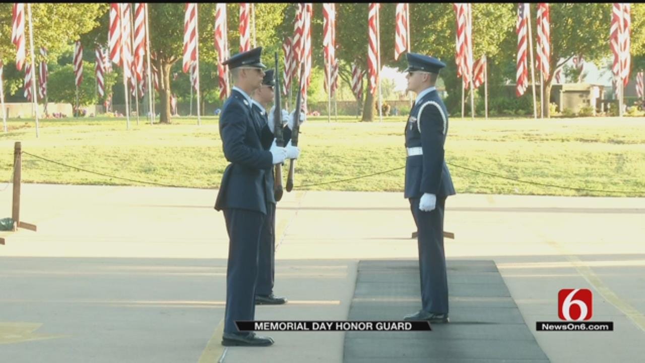 Broken Arrow Cemetery Holds Changing Of The Guard Ceremony