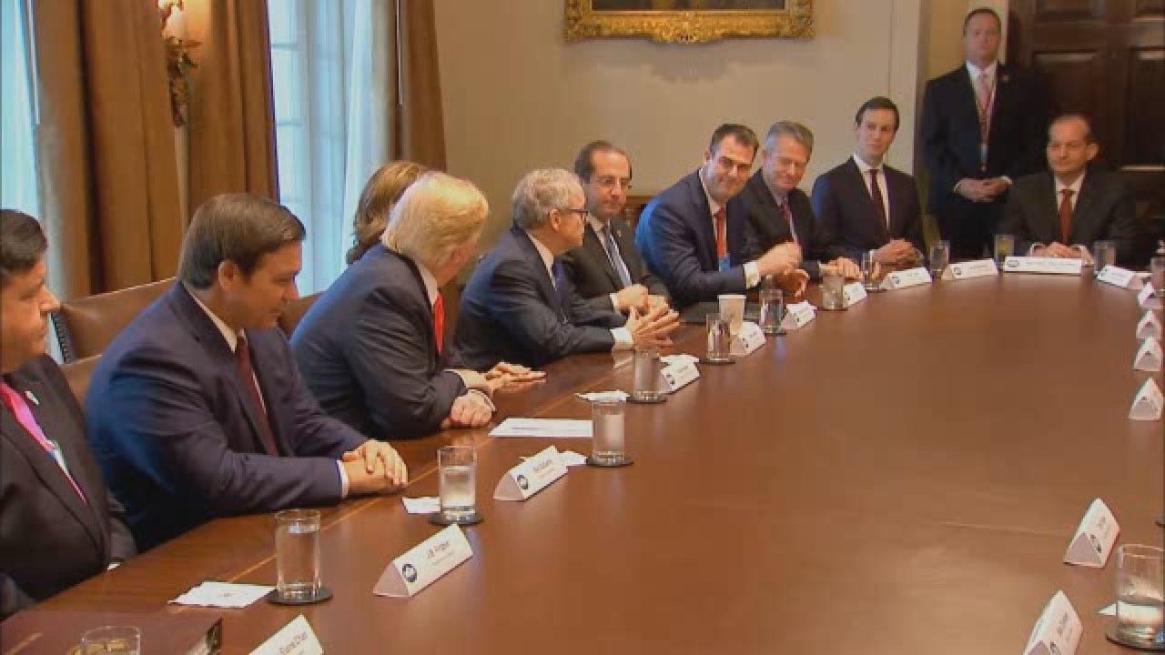 Governor-Elect Kevin Stitt Meets With President Trump At White House