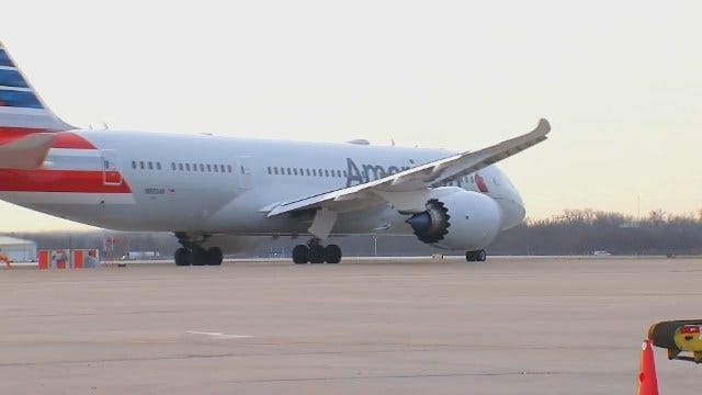 WEB EXCLUSIVE: American Airlines' Dreamliner Takes Off From TIA After Brief Visit