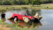 Man Rescued After Driving Truck Into Pond