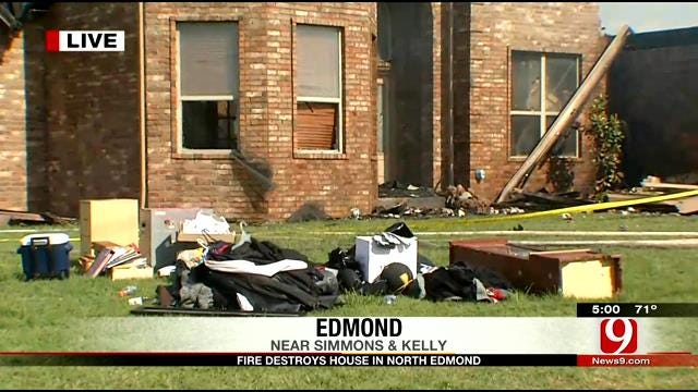 Four Fire Departments Battle Edmond House Fire