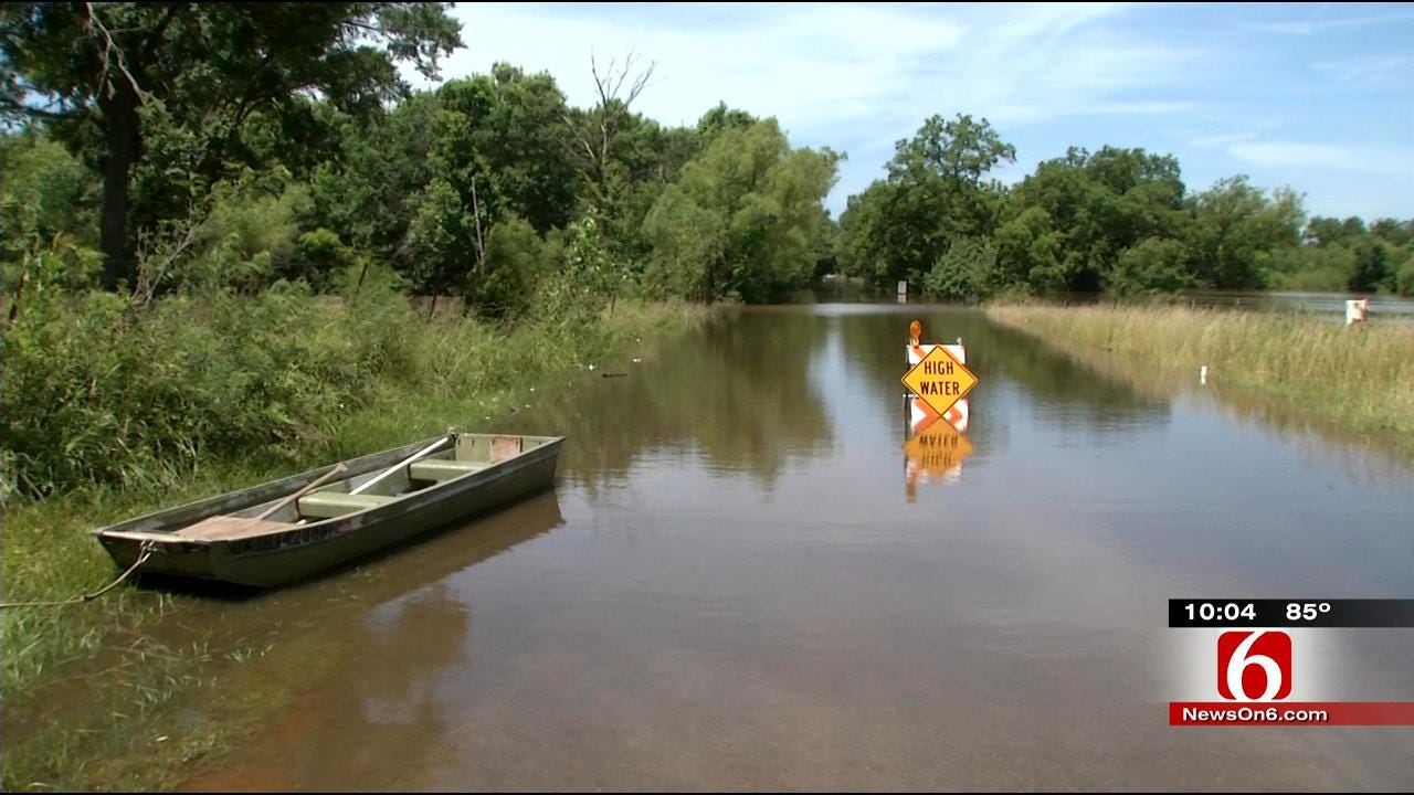Deep Fork River Tops Out, Causes Hassle For Okmulgee County Rancher
