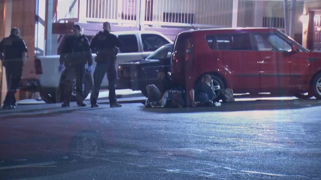 Video From Scene Of Tulsa Motel Shooting And Stolen Car Arrests