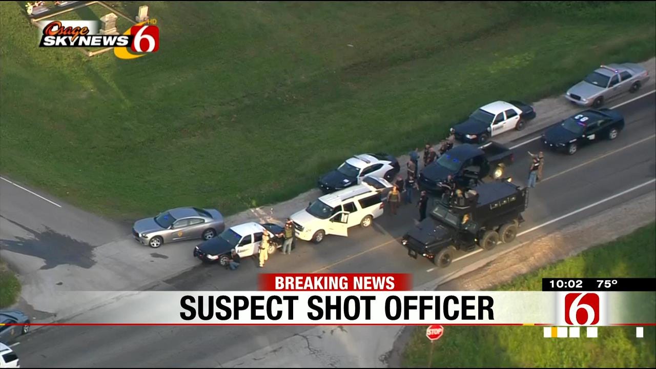 Oologah Officer Shot During Pursuit, Police Search For Suspect