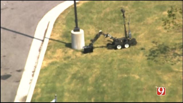 WEB EXTRA: SkyNews 9 Flies Over Bomb Squad Investigation At OKC Truck Stop