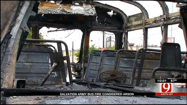 Salvation Army Bus Torched Overnight In Shawnee
