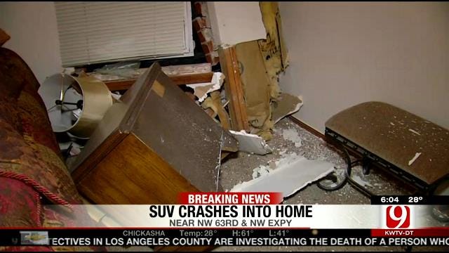 SUV Crashes Into Bedroom Of NW OKC House