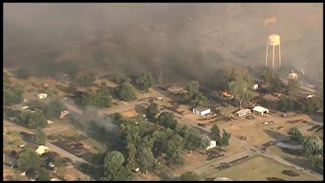 Homes Destroyed As Wildfire Pushes Into Luther