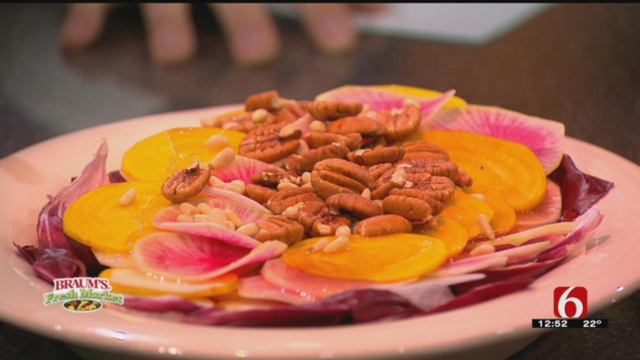 Daikon, Watermelon Radish & Beets With Nut Mustard Vinaigrette