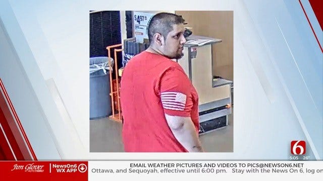Crime Stoppers: Man Suspected Of Stealing From Truck Parked At Tulsa Home Depot