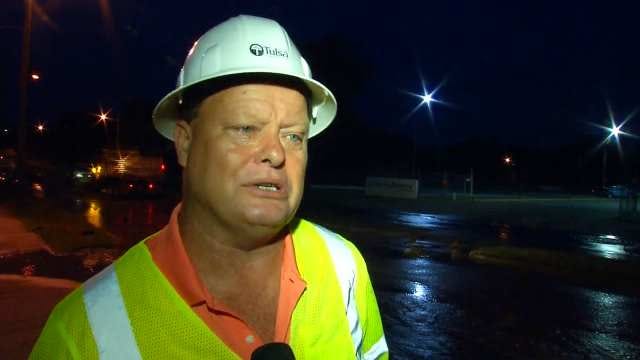 WEB EXTRA: City Of Tulsa Water Distribution Manager Rick Caruthers Talks About Water Line Break