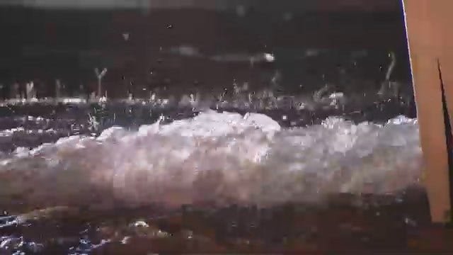 WEB EXTRA: Video From Water Main Break At 41st And 68th East Avenue