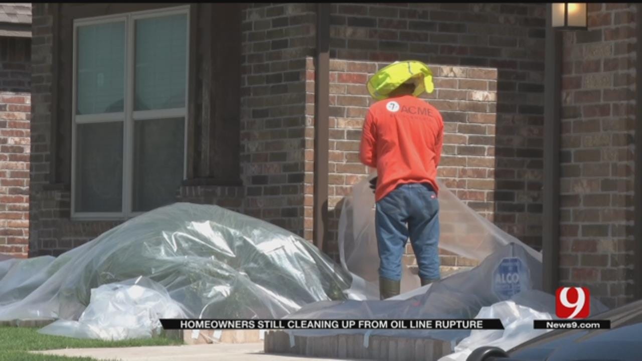 NW OKC Homeowners Concerned About Clean Up After Oil Spill