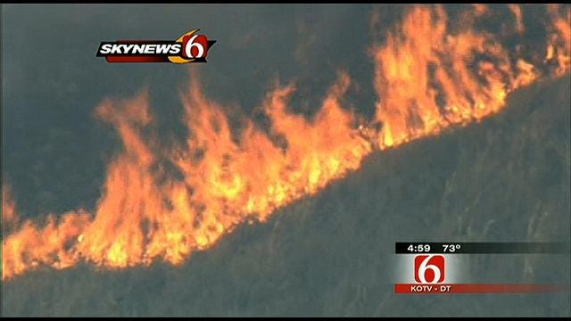 Brush Fires Fill Tulsa-Area Skies With Smoke