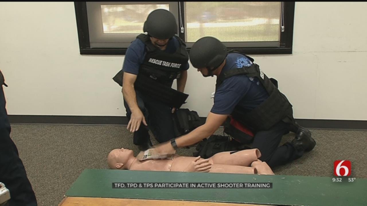 Tulsa Public Schools And First Responders Join For Active Shooter Training