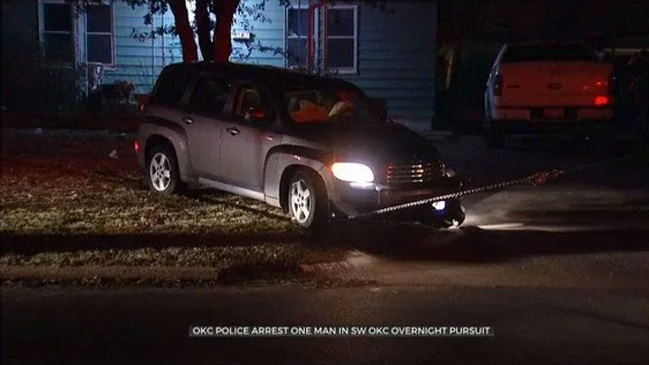 1 Arrested Following Overnight Chase In SW OKC