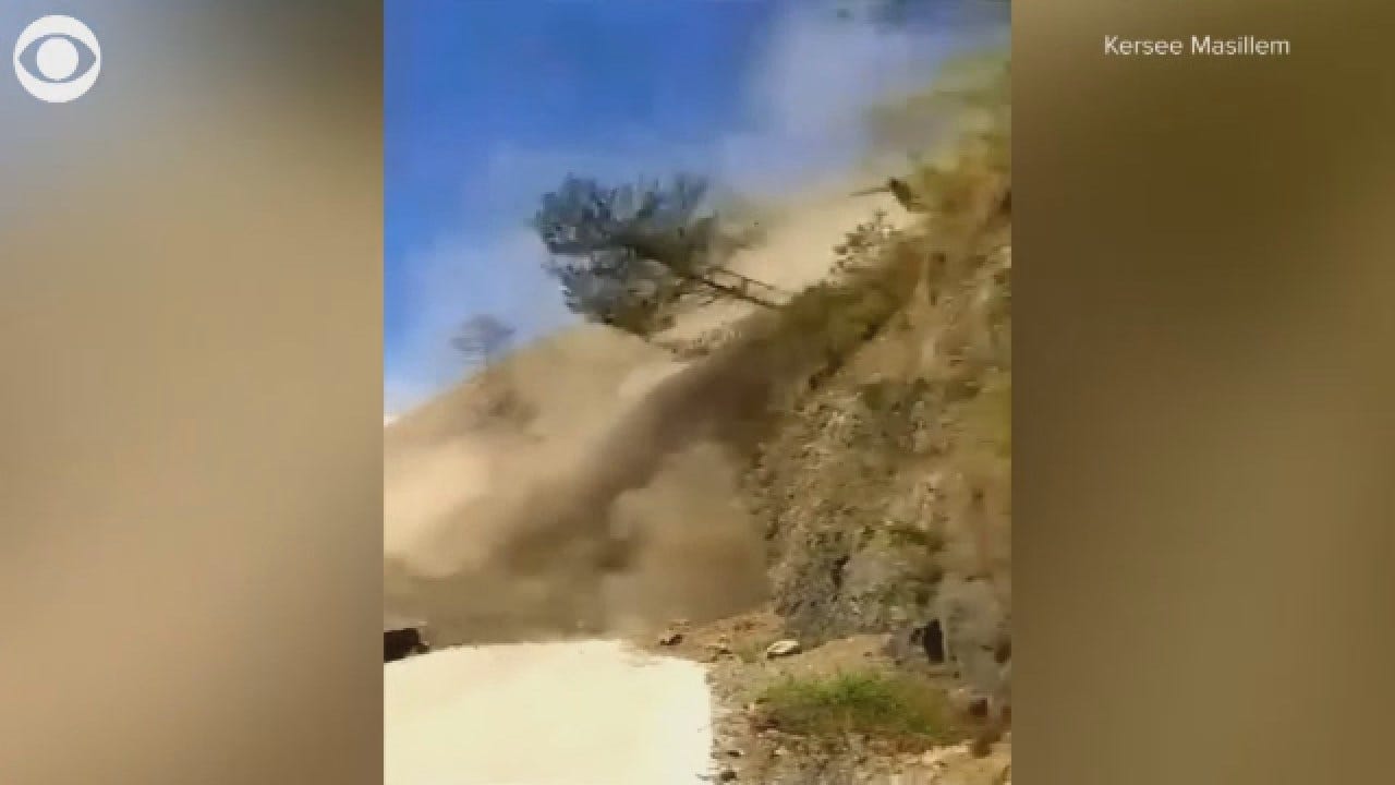 Caught On Camera: Landslide Almost Hits Bus