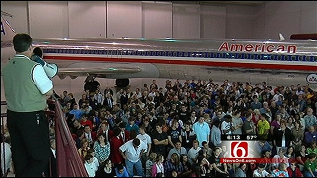Tulsa Tech Dedicates New MD-80 From American Airlines