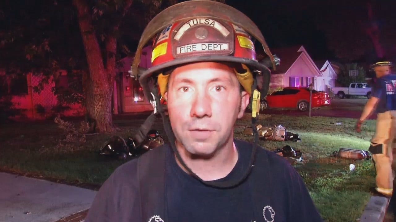 WEB EXTRA: Tulsa Fire Captain Jeremy Land Talks About The Fire