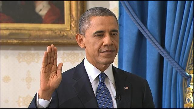 Obama Sworn In For 4 More Years In Office