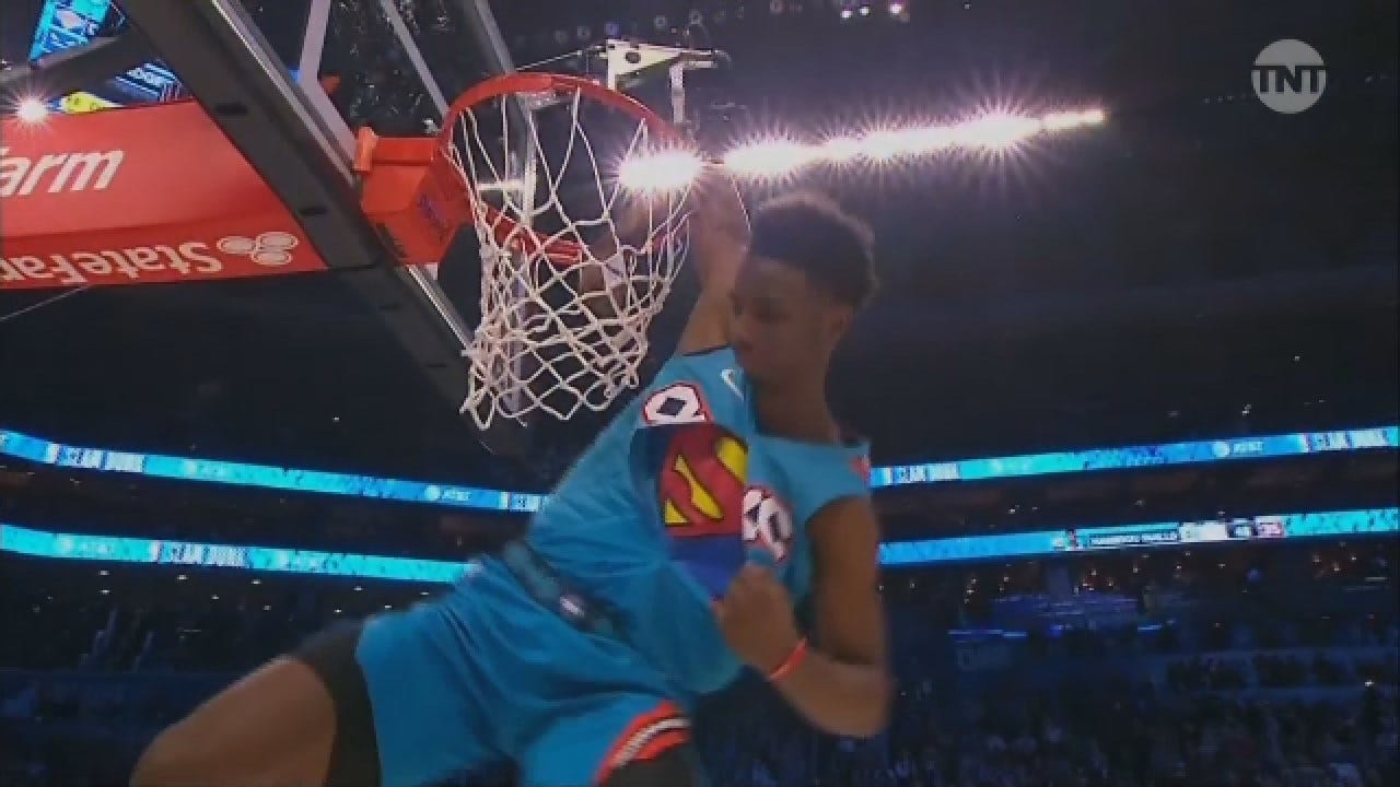 WATCH: OKC Thunder's Diallo Dunks Over Shaq To Win All-Star Slam-Dunk Contest